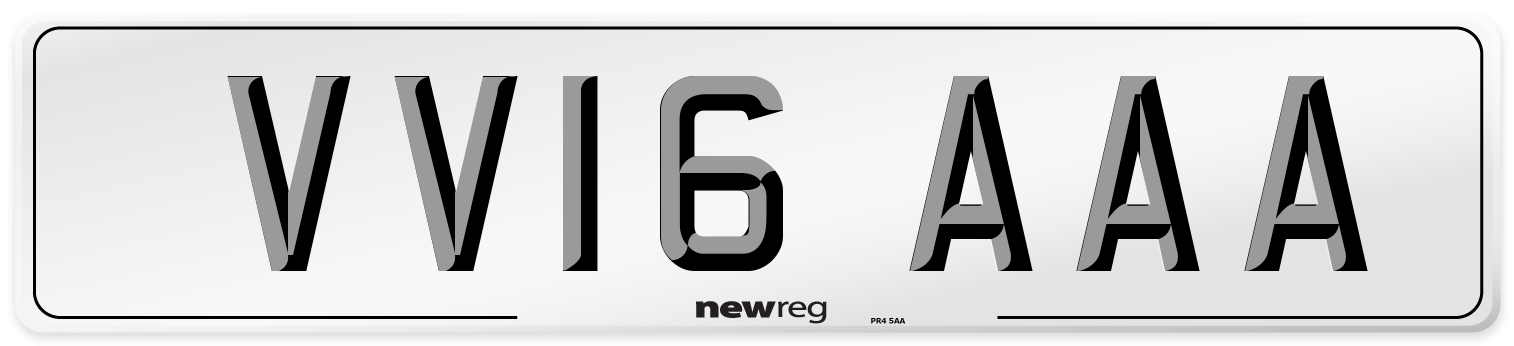 VV16 AAA Number Plate from New Reg